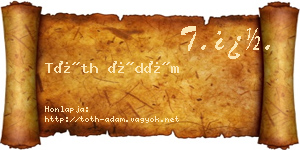 Tóth Ádám névjegykártya
